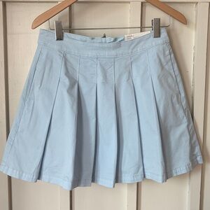 NWT American Eagle Light Blue Pleated Tennis style mini Skirt size 6